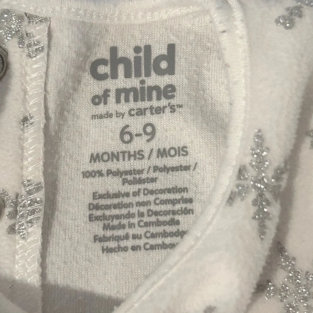 Carter’s | Fleece Sparkly Snowflake Shirt With Fun Penguin
